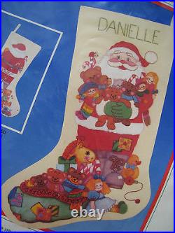 Dimensions Crewel Stitchery Christmas Stocking Kit, SANTA'S SACK OF TOYS, 8051,16