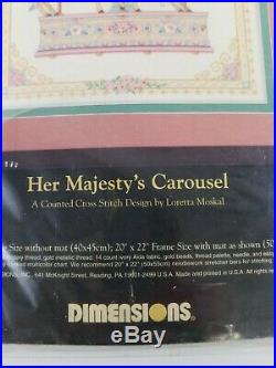 Dimensions Cross Stitch Kit Gold Collection 3769 Her Majesty's Carousel NIP 1994
