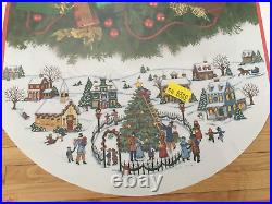 Dimensions Cross Stitch Kit The Village Tree Skirt Christmas Tree Holidays 8520