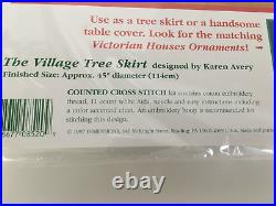 Dimensions Cross Stitch Kit The Village Tree Skirt Christmas Tree Holidays 8520