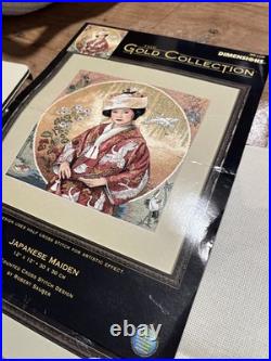 Dimensions Cross Stitch The Gold Collection 35109 Japanese Maiden Sauber Started