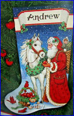 Dimensions / Donna Race Santa's Gift Stocking Counted Cross Stitch Kit