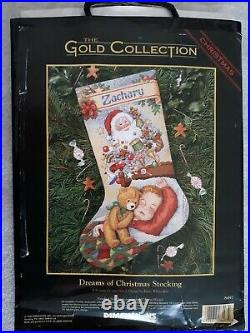 Dimensions Dreams of Christmas Sugarplums Stocking Kit 8497 Gold Collection