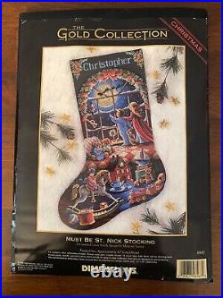 Dimensions GOLD COLLECTION Cross Stitch Stocking Kit, MUST BE ST. NICK #8567