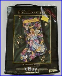 Dimensions GOLD Collection Cross Stitch Kit GLAD TIDINGS STOCKING # 8564