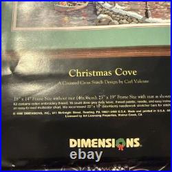 Dimensions GOLD Cross Stitch KIT CHRISTMAS COVE Valente 8494 USA 1996 Scene