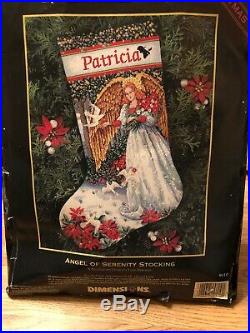 Dimensions GOLD Stocking Kit ANGEL OF SERENITY Christmas Needlepoint 9110