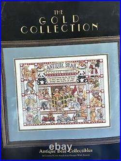 Dimensions Gold 3756 ANTIQUE BEAR COLLECTIBLES Counted Cross Stitch Kit USA Made