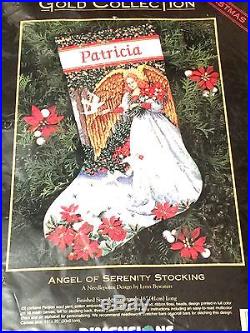 Dimensions Gold ANGEL OF SERENITY Needlepoint Christmas Stocking Kit Bywaters
