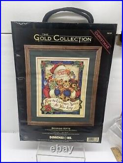 Dimensions Gold BEARING GIFTS Counted Cross Stitch Kit 8638 Santa Christmas USA