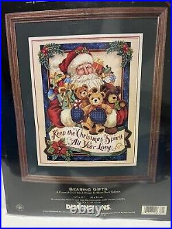 Dimensions Gold BEARING GIFTS Counted Cross Stitch Kit 8638 Santa Christmas USA