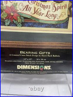 Dimensions Gold BEARING GIFTS Counted Cross Stitch Kit 8638 Santa Christmas USA