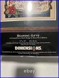 Dimensions Gold BEARING GIFTS Counted Cross Stitch Kit 8638 Santa Christmas USA