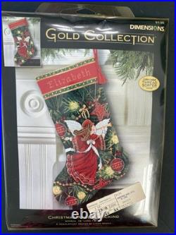 Dimensions Gold Christmas Angel Stocking Cross Stitch Kit Open Not Started 9135