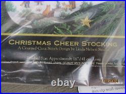 Dimensions Gold Christmas Cheer Stocking 16 Ctd Cross Stitch Kit Rare