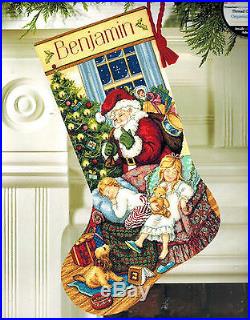 Dimensions Gold Christmas Counted Cross Stitch Kit SWEET DREAMS Santa Stocking