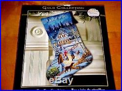 Dimensions Gold Christmas Eve Fun Stocking Kit Counted Cross Stitch Rare Meger