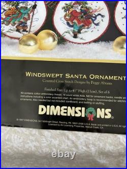 Dimensions Gold Christmas collection Windswept Santa ornaments Kit 8530 Complete Dimensions Gold Christmas collection Windswept Santa ornaments Kit 8530 Complete
