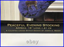 Dimensions Gold Coll. Cross Stitch Kit Peaceful Evening Stocking 8681 Worn Pkg