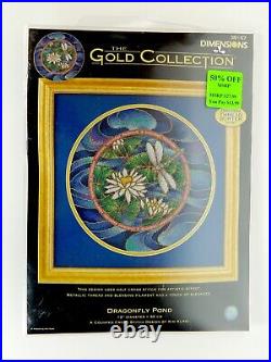 Dimensions Gold Collection 35167 Dragonfly Pond Counted Cross Stitch NIP SEALED