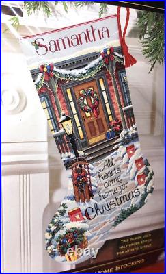 Dimensions Gold Collection 8739 All Hearts Come Home Cross Stitch Stocking Kit