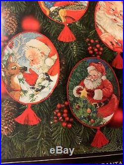 Dimensions Gold Collection 8755 Spirit of Santa Ornaments Sealed Cross Stitch