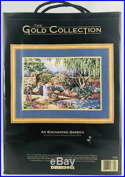 Dimensions Gold Collection AN ENCHANTED GARDEN Cross Stitch Kit #3780 RARE
