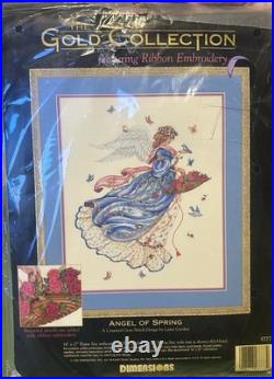 Dimensions Gold Collection ANGEL OF SPRING Cross Stitch Kit Sealed 3777 VTG HTF