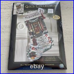 Dimensions Gold Collection All Hearts Come Home stocking cross stitch kit new