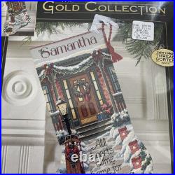 Dimensions Gold Collection All Hearts Come Home stocking cross stitch kit new
