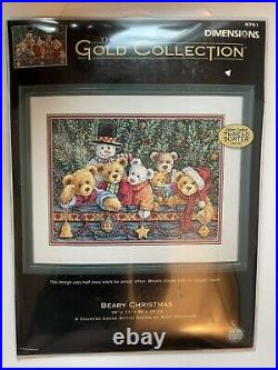 Dimensions Gold Collection BEARY CHRISTMAS Kit #8761 Counted Cross Stitch NEW