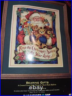 Dimensions Gold Collection Bearing Gifts Santa & Teddies Cross Stitch Kit #8638