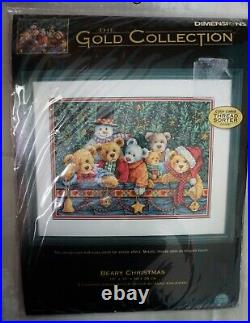 Dimensions Gold Collection Beary Christmas Cross Stitch Kit #8761 NEW