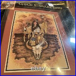 Dimensions Gold Collection Buffalo Call Cross Stitch Kit 35076 Native American