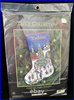 Dimensions Gold Collection Christmas Cheer Stocking Kit 8615 Cross Stitch NEW