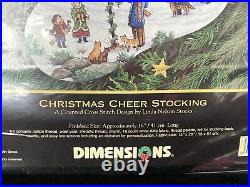 Dimensions Gold Collection Christmas Cheer Stocking Kit 8615 Cross Stitch NEW