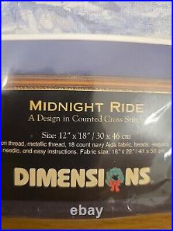 Dimensions Gold Collection Christmas Midnight Ride #8617 Counted Cross Stitch