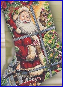 Dimensions Gold Collection Christmas Santa VINTAGE Cross stitch Stocking Kit