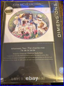 Dimensions Gold Collection Counted Cross Stitch Kit #35152 Afternoon Tea NIP