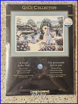 Dimensions Gold Collection Cross Stitch Kit #35021 A Stroll in the Park NEW