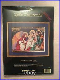 Dimensions Gold Collection Cross Stitch Kit #8563 The Birth of Christ (Sealed)