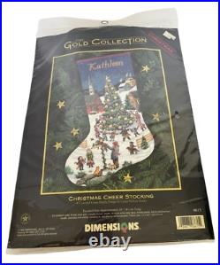 Dimensions Gold Collection Cross Stitch Kit Christmas Cheer Stocking Town Church Dimensions Gold Collection Cross Stitch Kit Christmas Cheer Stocking Town Church