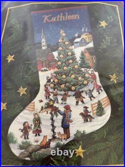 Dimensions Gold Collection Cross Stitch Kit Christmas Cheer Stocking Town Church Dimensions Gold Collection Cross Stitch Kit Christmas Cheer Stocking Town Church