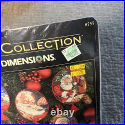 Dimensions Gold Collection Cross Stitch Kit Spirit of Santa Ornaments 8755