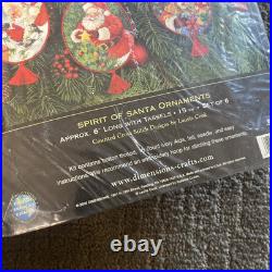 Dimensions Gold Collection Cross Stitch Kit Spirit of Santa Ornaments 8755
