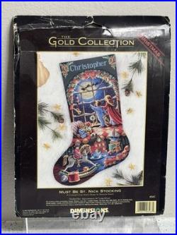 Dimensions Gold Collection Cross Stitch Stocking MUST BE ST. NICK #8567 SEALED