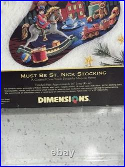 Dimensions Gold Collection Cross Stitch Stocking MUST BE ST. NICK #8567 SEALED