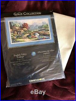 Dimensions Gold Collection English Valley Cottage #35019 Cross Stitch Kit OPENED