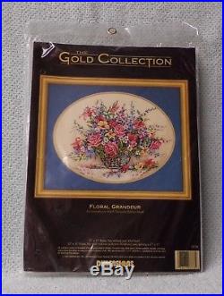 Dimensions Gold Collection Floral Grandeur Cross Stitch Kit 3778 NIP Sealed 1994