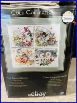 Dimensions Gold Collection Four Seasons Kittens Counted Cross Stitch Kit